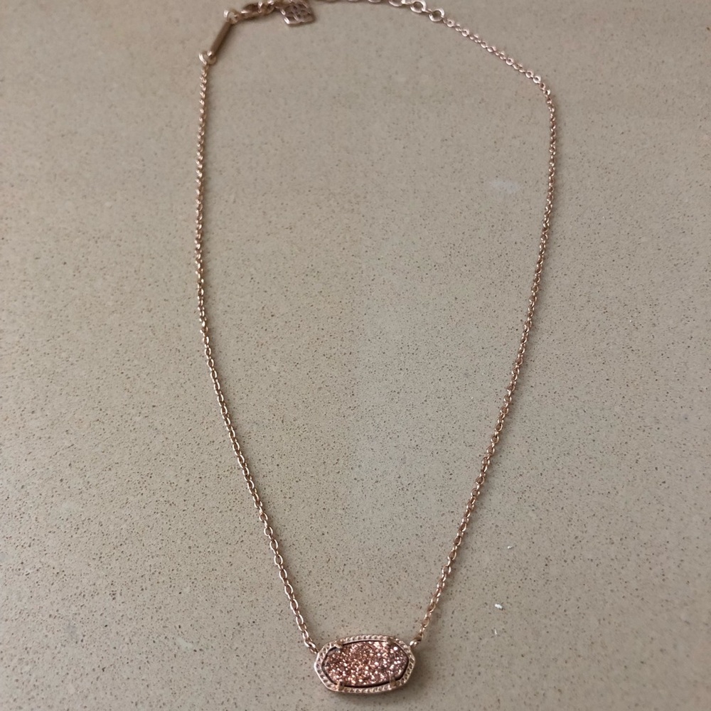 Kendra Scott Gold Pendant Necklace Gold Drusy